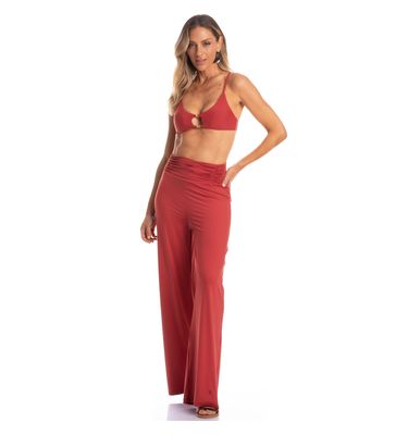 Calça Feminina Com Cós Franzido Jeri - Imagem 3 - Mobile