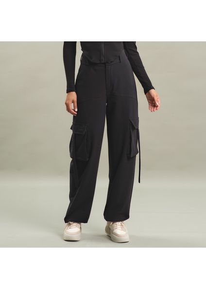 Calça Feminina Cargo Com Bolso Chloe Vivame Preto - Imagem 1