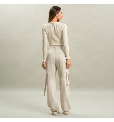 Calça Feminina Cargo Com Bolso Chloe Vivame - Imagem 4 - Mobile