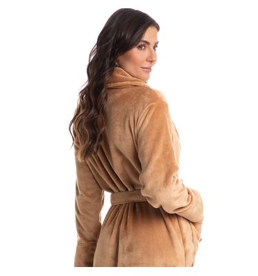 Robe Em Fleece Longo Pétala - Imagem 2 - Mobile