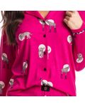 Pijama-Feminino-Longo-Abotoado-Clarisse-Rosa