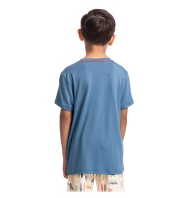 Pijama Masculino Curto Infantil Surf Tombini - Imagem 2 - Mobile