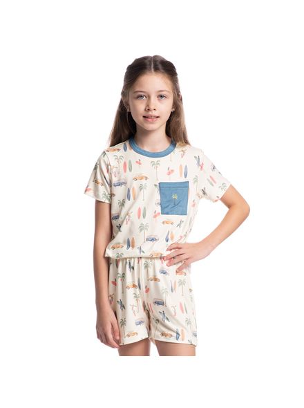 Pijama-Unissex-Curto-Com-Bolso-Infantil-Surf