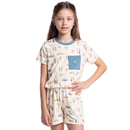 Pijama-Unissex-Curto-Com-Bolso-Infantil-Surf