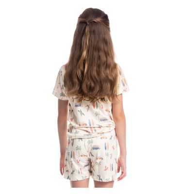 Pijama Unissex Curto Com Bolso Infantil Surf - Imagem 2 - Mobile