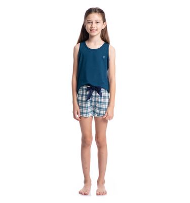 Pijama Feminino Curto Regata Infantil Sunny - Imagem 3 - Mobile