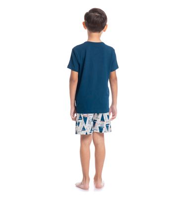 Pijama Masculino Curto Com Bolso Infantil Summer Tombini - Imagem 4 - Mobile