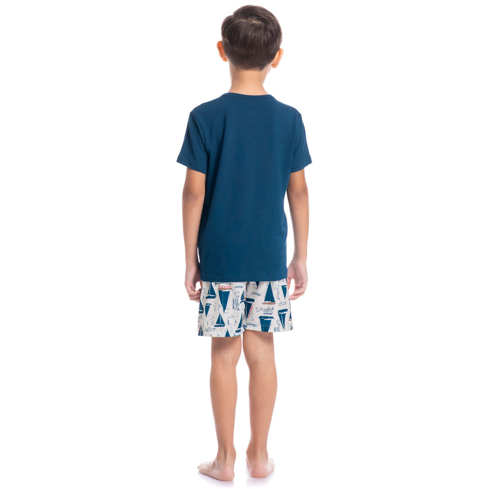 Pijama Masculino Curto Com Bolso Infantil Summer Tombini - Imagem 4 - Mobile