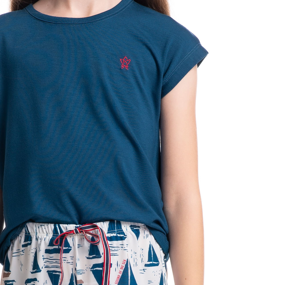 Pijama Feminino Infantil Curto Summer - Imagem 5 - Mobile