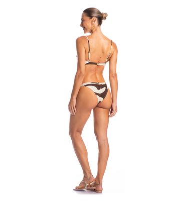 Biquíni Aro Corset Tira Média Cacau - Imagem 4 - Mobile