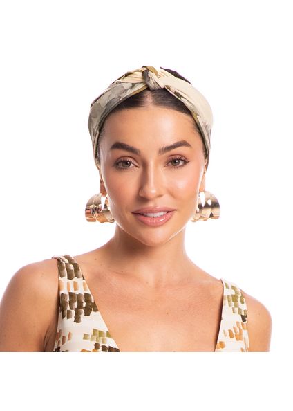Lenço Estampado Conchas Branco - Imagem 1