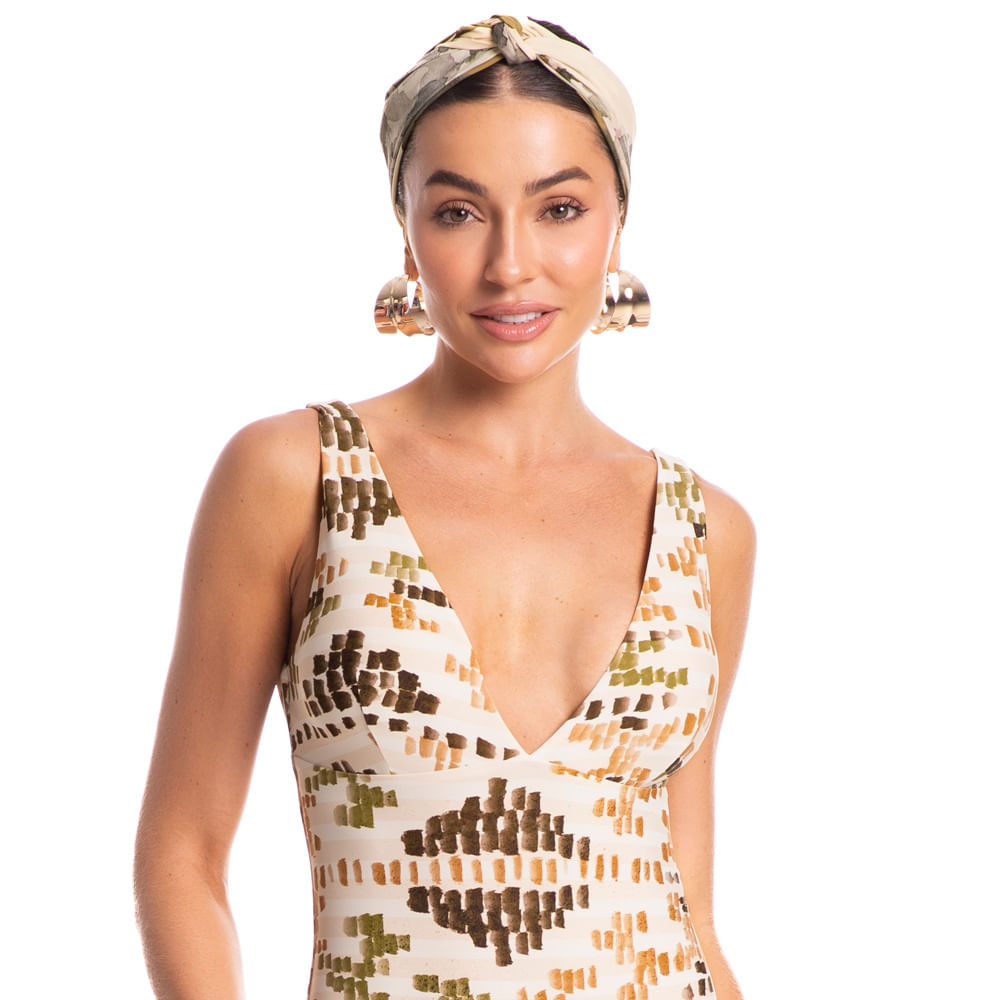Lenço Estampado Conchas Branco - Imagem 2