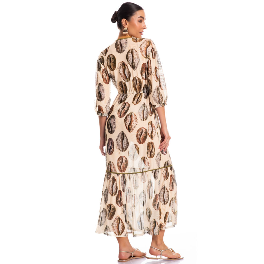 Kaftan Tule Conchas - Imagem 4 - Mobile