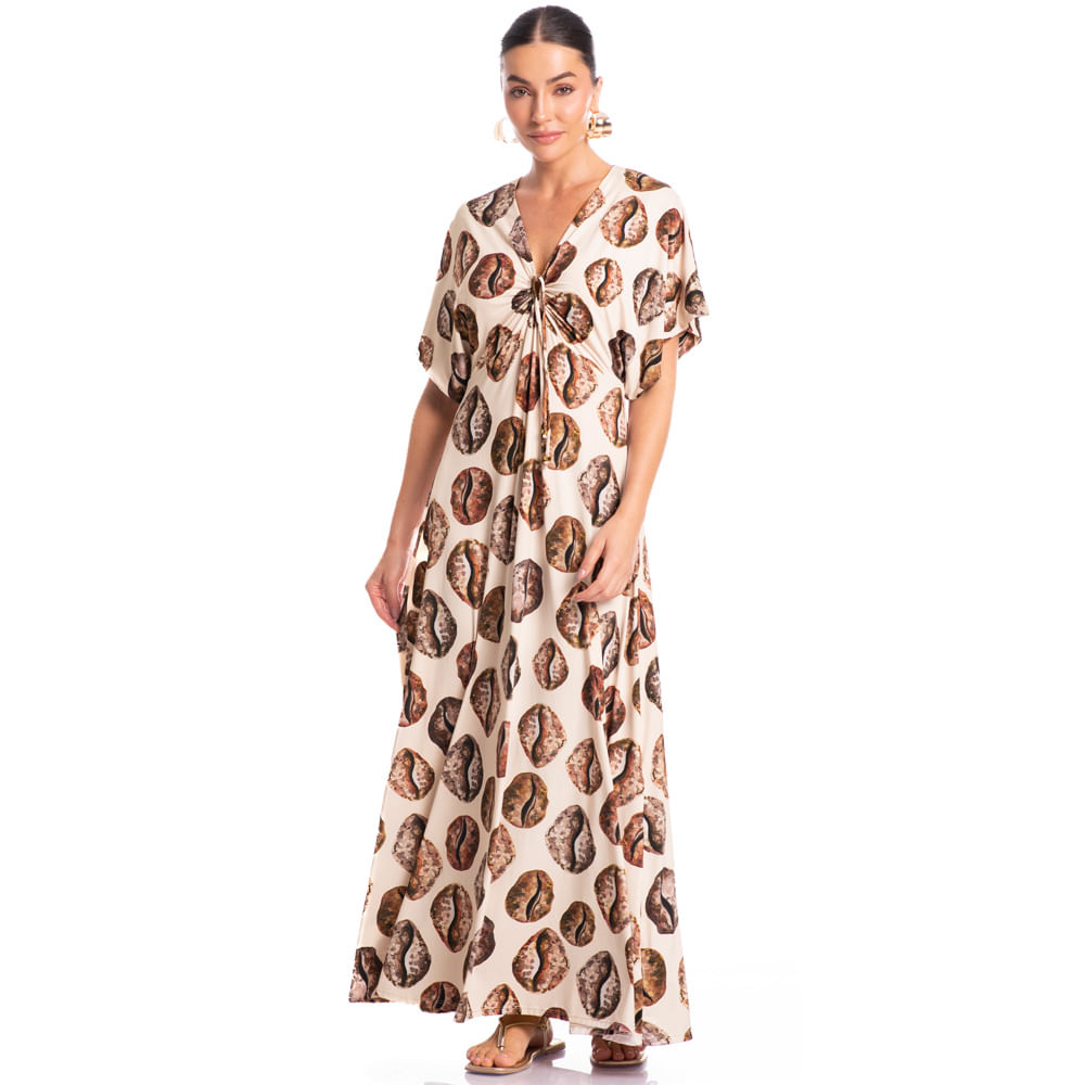 Vestido Com Manga Conchas - Imagem 3 - Mobile