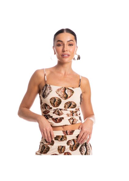 Blusa Alcinha Conchas Branco - Imagem 1