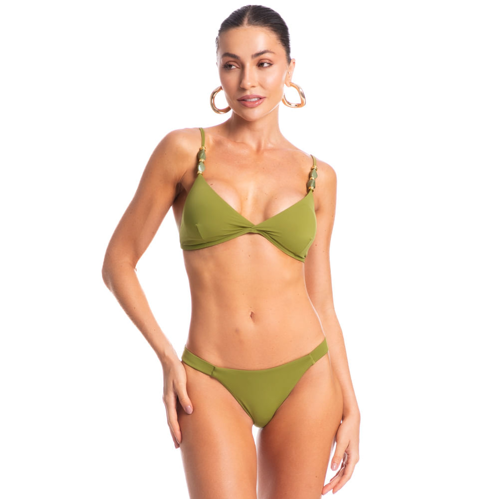 Biquíni Transpassada Tira Média Pistache Verde - Imagem 1