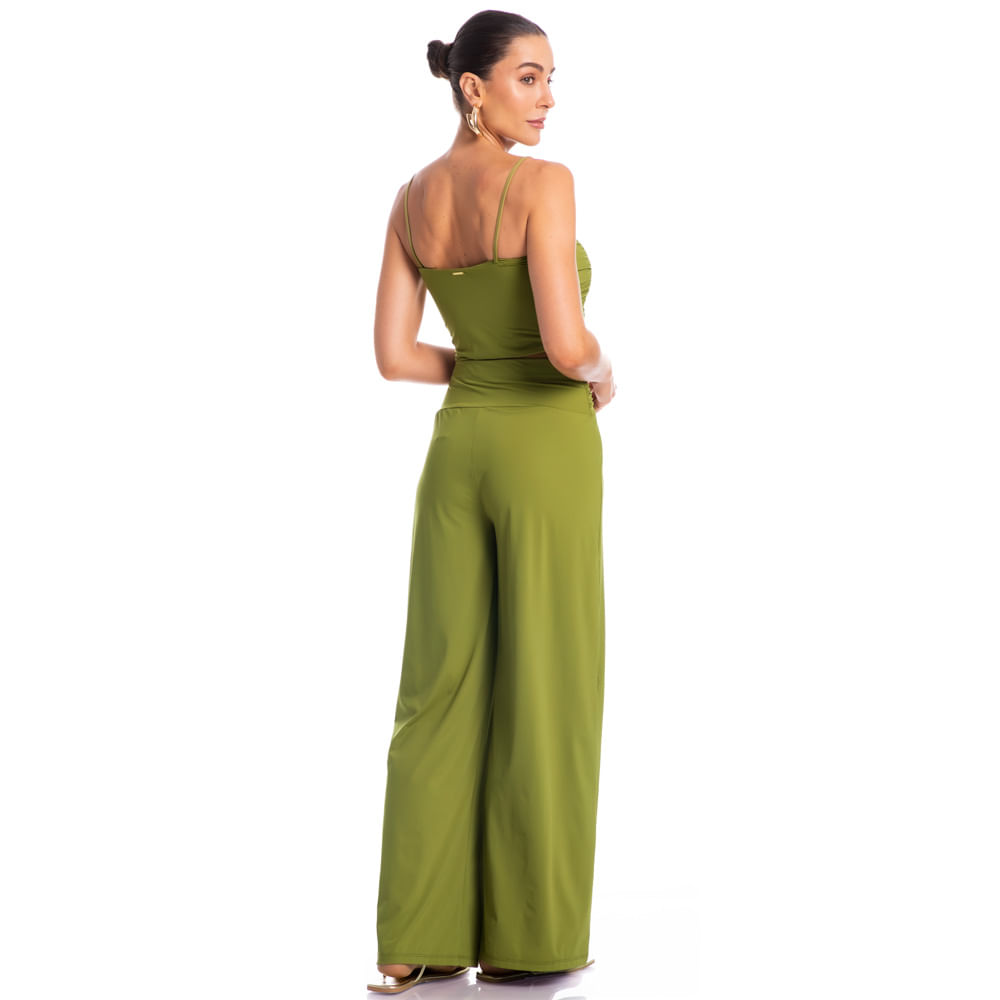 Blusa Franzida Com Alça Pistache - Imagem 4 - Mobile