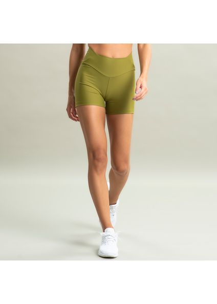 Shorts Curto Feminino Curve Shape New Outside Vivame Verde - Imagem 1
