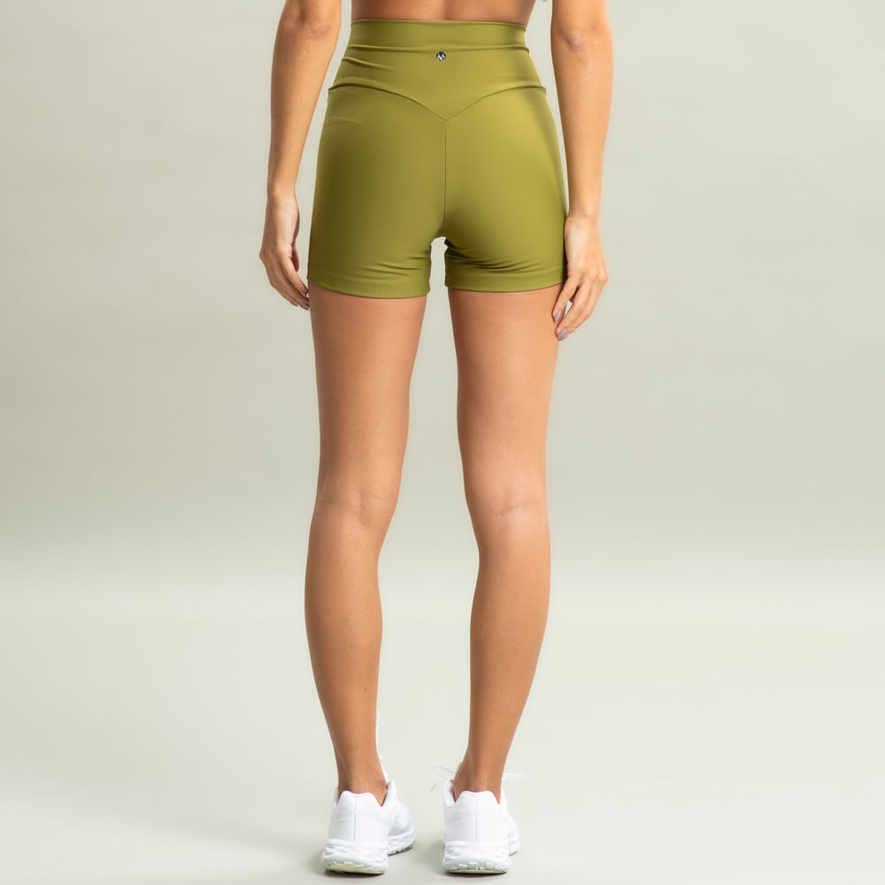Shorts Curto Feminino Curve Shape New Outside Vivame Verde - Imagem 2