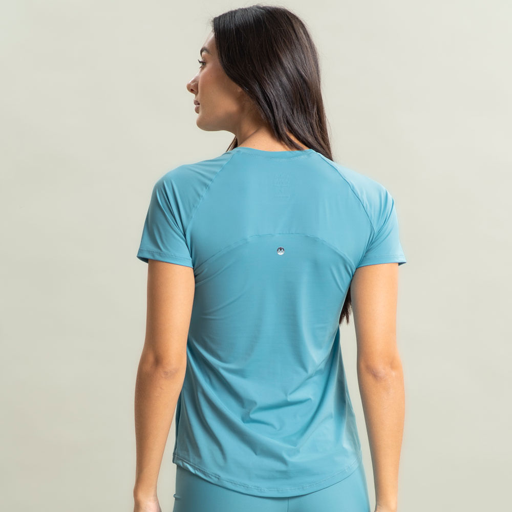 Camiseta Feminina Raglan Outside Vivame Azul - Imagem 2