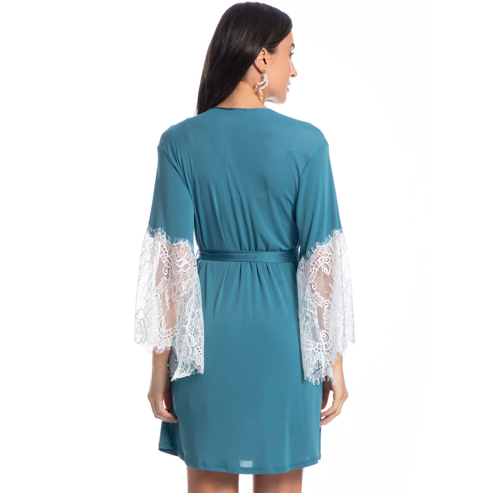 Robe Curto Feminino Ayla Azul-2 - Imagem 2