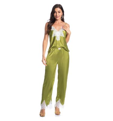 Pijama Longo Com Alças Malu - Imagem 3 - Mobile