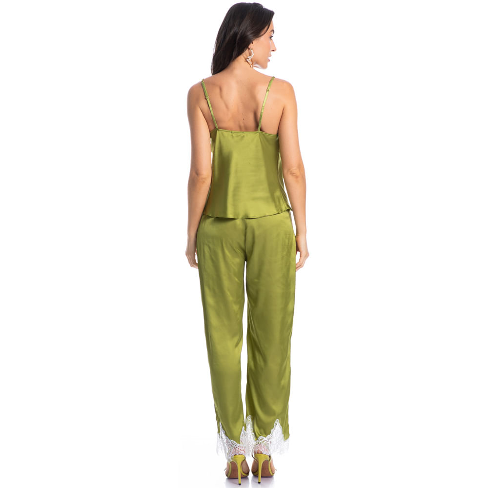 Pijama Longo Com Alças Malu - Imagem 4 - Mobile