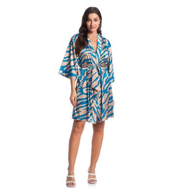 Robe Feminino Curto Luna Zebra - Imagem 3 - Mobile