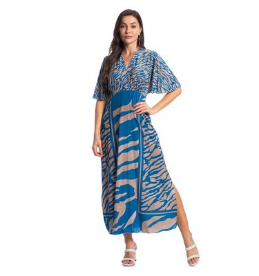 Kaftan Feminino Longo Luna Zebra - Imagem 3 - Mobile