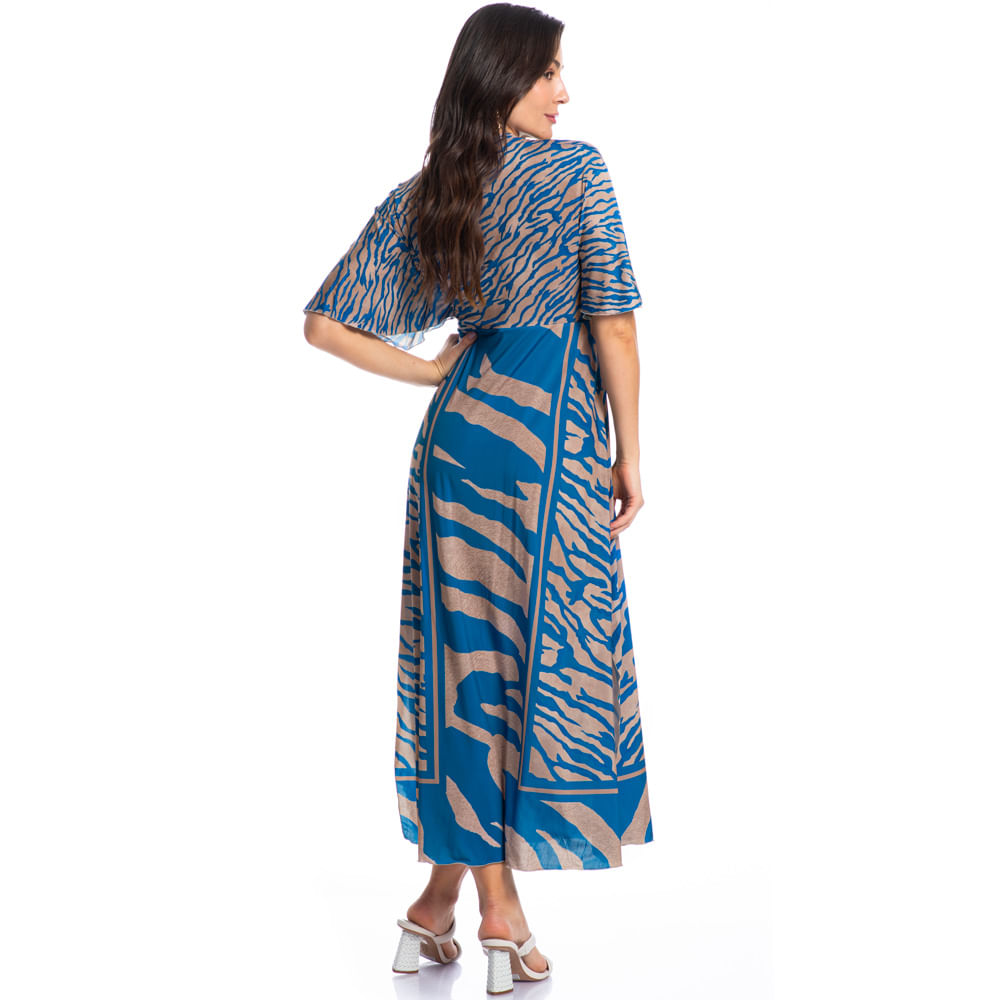 Kaftan Feminino Longo Luna Zebra - Imagem 4 - Mobile