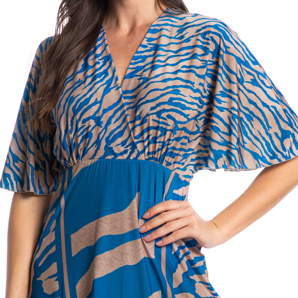 Kaftan Feminino Longo Luna Zebra - Imagem 5 - Mobile