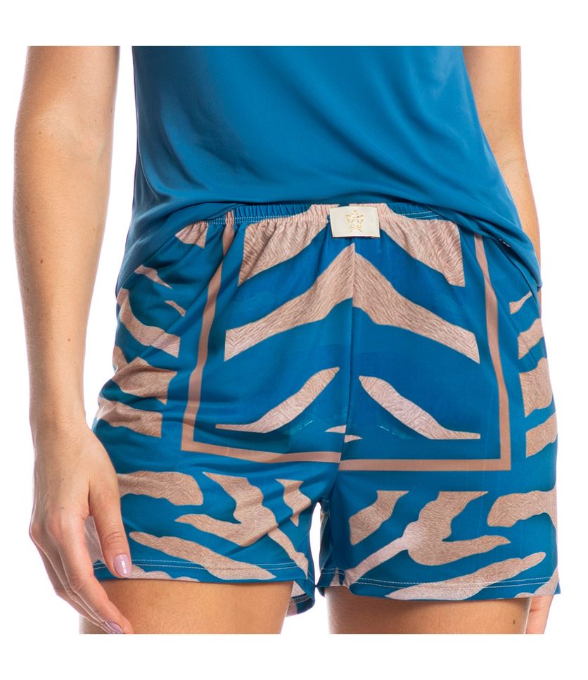 Pijama Feminino Curto Luna Zebra - Imagem 5 - Desktop
