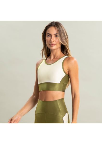Top High Glow Duo Vivame Verde - Imagem 1