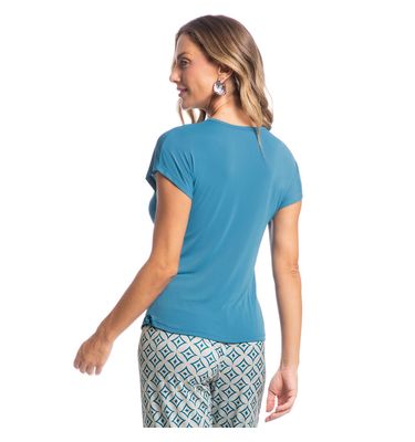 Pijama Feminino Longo Paola Geometrica - Imagem 2 - Mobile