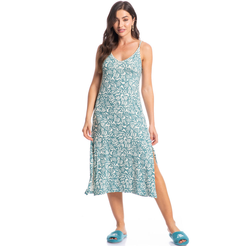 Vestido Midi Estampado Amanda - Imagem 3 - Mobile