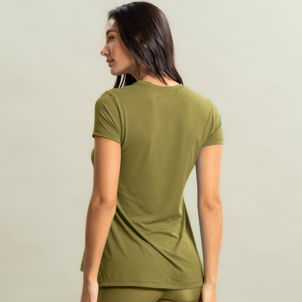 Camiseta Feminina Com Tela Glow Color Vivame Verde - Imagem 2