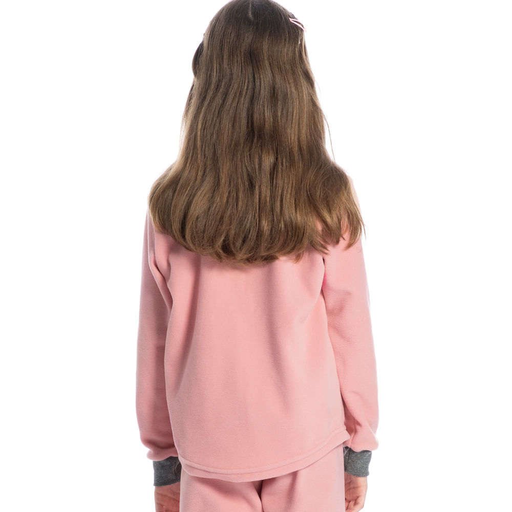 Pijama Cats Soft Longo Infantil Rosa-3 - Imagem 2