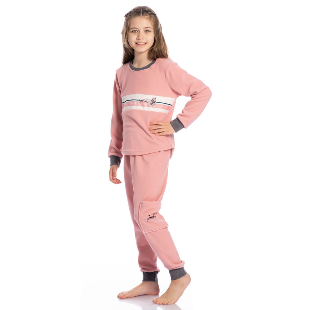 Pijama Cats Soft Longo Infantil - Imagem 3 - Mobile