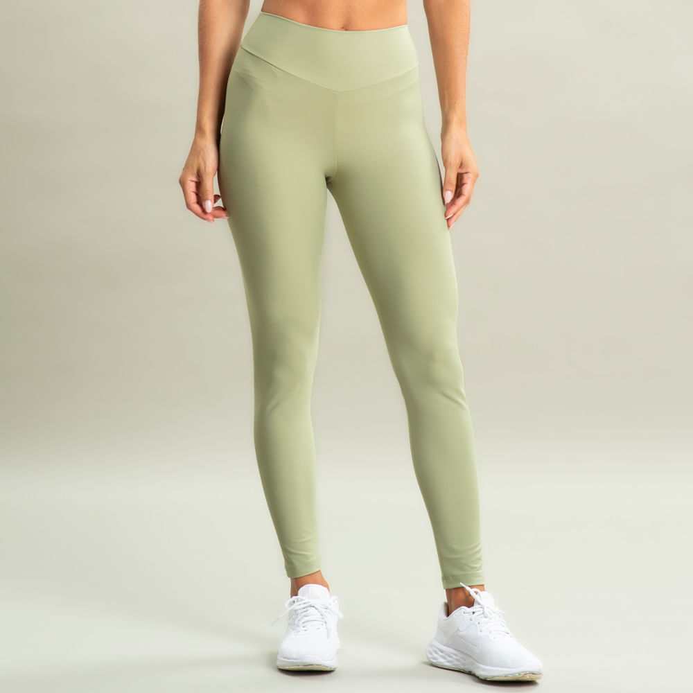 Calça Legging V-shape New React Vivame Verde - Imagem 1