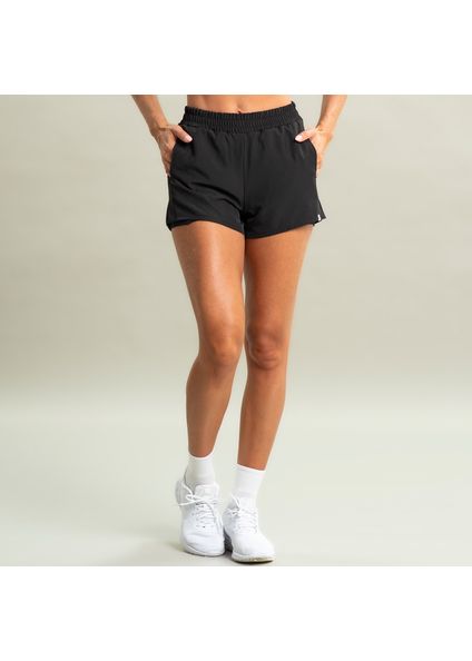 Shorts Duplo Com Bolso Pace Vivame Preto - Imagem 1