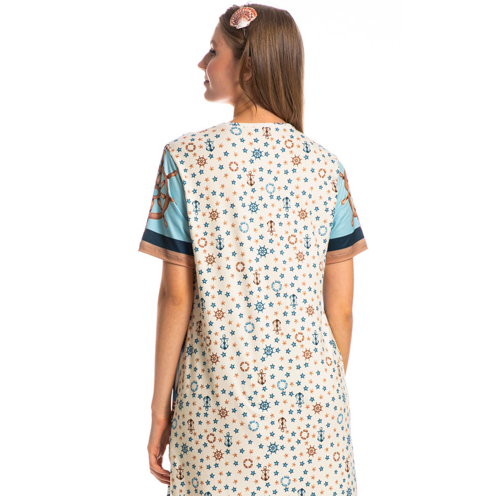 Camisão Curto Nautical Azul-marinho - Imagem 2