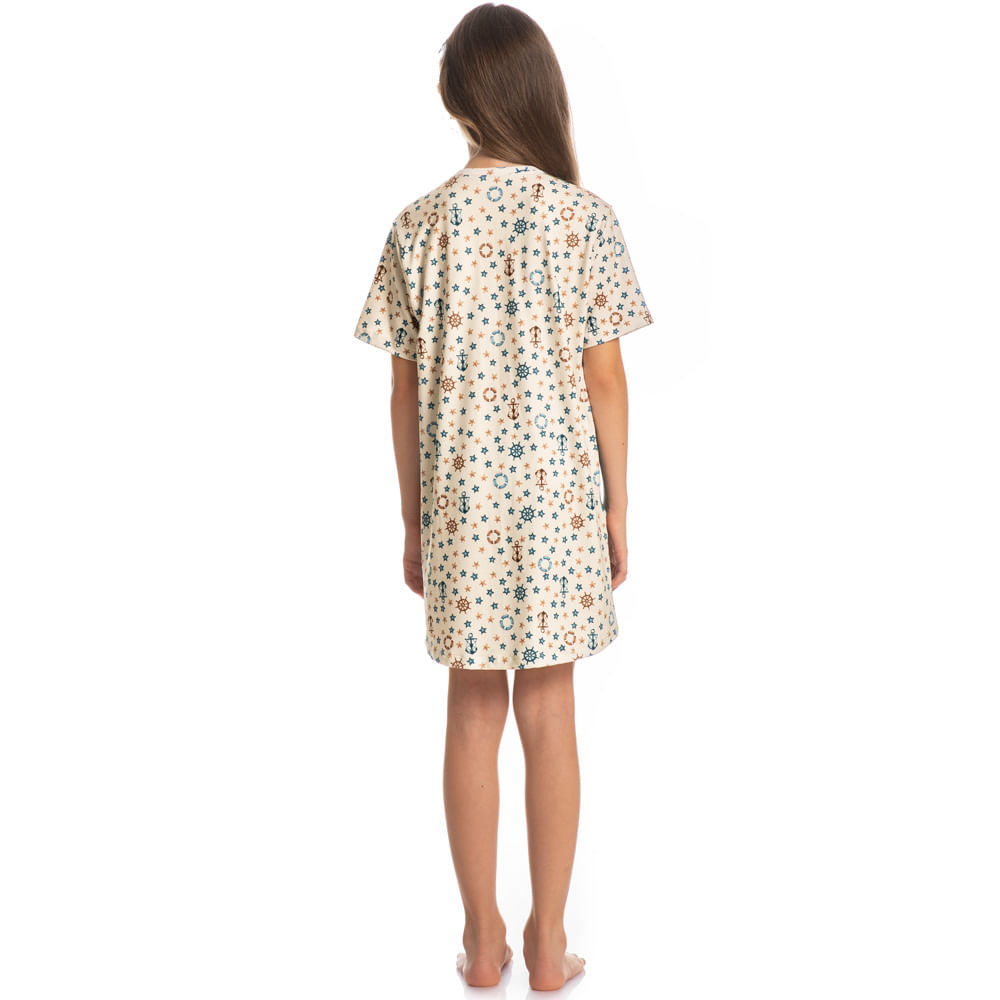 Camisão Curto Infantil Nautical - Imagem 4 - Mobile