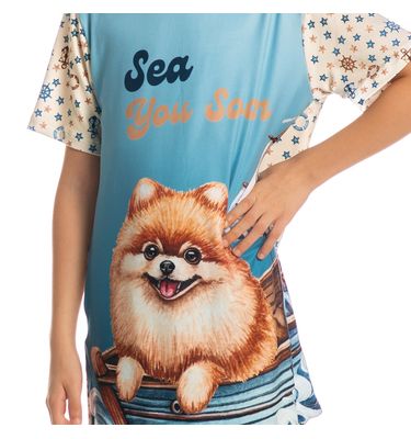 Camisão Curto Infantil Nautical - Imagem 5 - Mobile