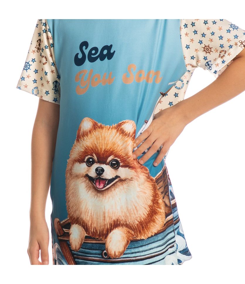 Camisão Curto Infantil Nautical - Imagem 5 - Desktop