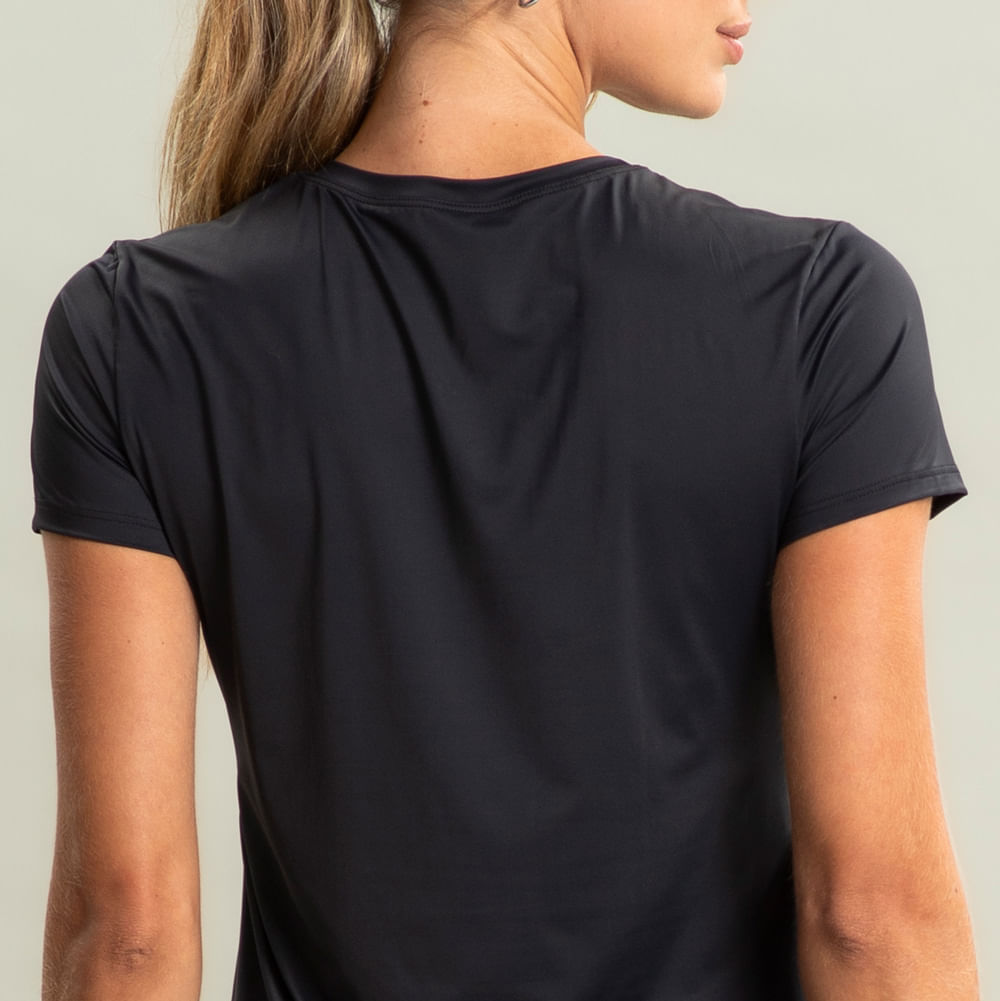 Camiseta Feminina Com Abertura Lateral Racket Vivame - Imagem 5 - Mobile