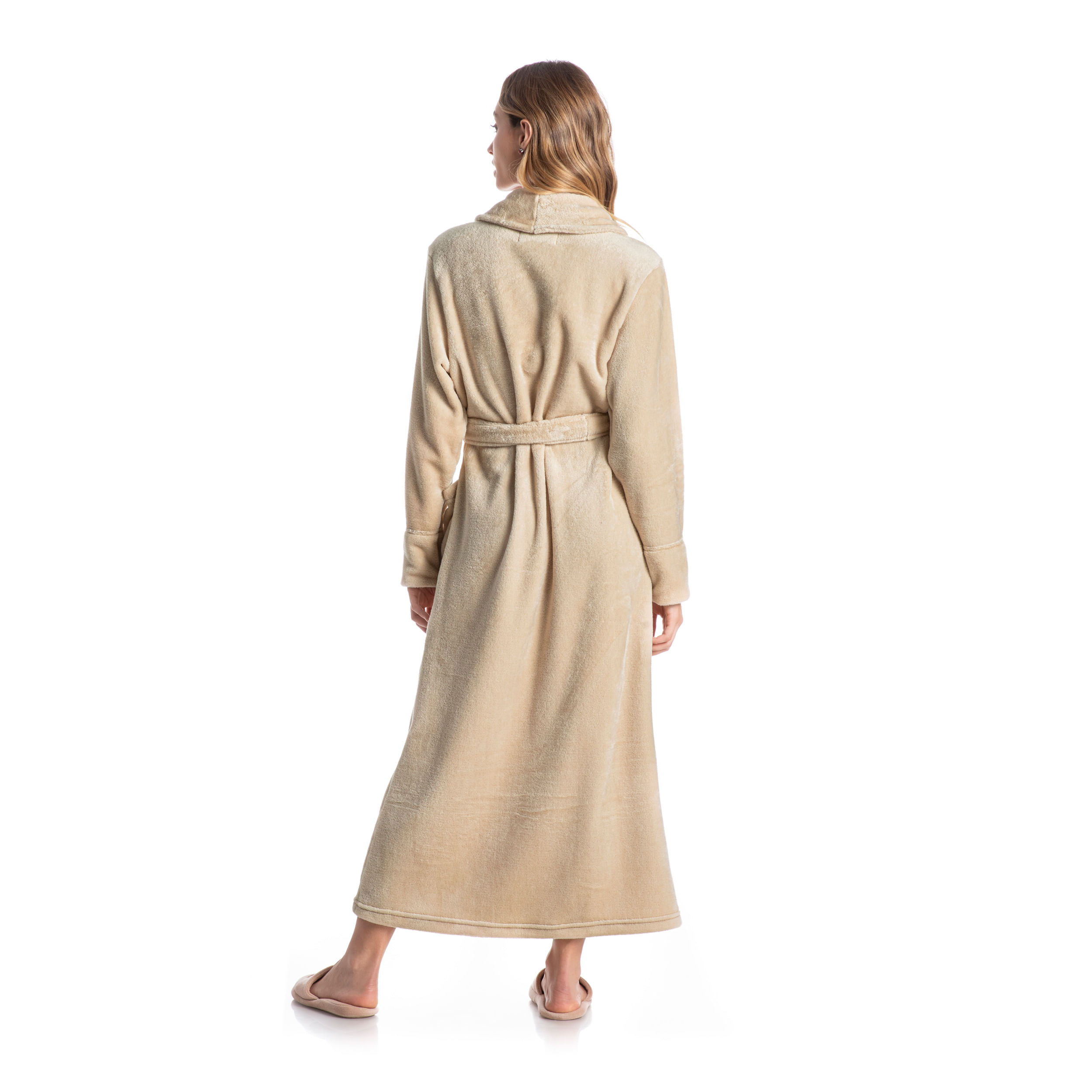 Robe Em Fleece Longo Pétala - Imagem 4 - Mobile