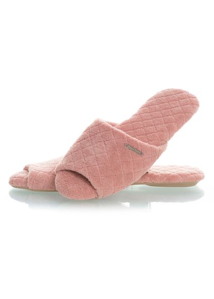 Chinelo Em Atoalhado Luiza Aberto Rosa - Imagem 1