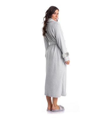 Robe Feminino Longo Com Pelo Gianne - Imagem 4 - Mobile