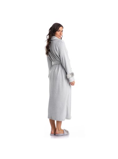 Robe Feminino Longo Com Pelo Gianne - Imagem 4 - Desktop