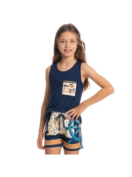 Pijama-Infantil-Curto-Regata-Com-Bolso-Nautical